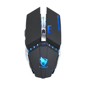 Silent Wireless Gaming Mouse w Charging Capability & Glowing Light