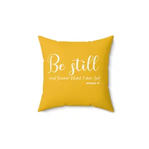 Pillow, Sofa Pillow, Throw pillow,Yellow Pillow, Be Still and Know