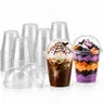 450pc Desserts Lids Cups [9-24oz] Jolly Chef Disposable Plastic Parfait Drinks - Dome Design, Straws Fit Tall, Whipped Cream Room, Ice Cream Display - Restaurant & Party Catering Supply,Home Baking,Halloween Essentials,Halloween,gift,chrismas