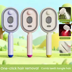 Electric spray air cushion massage comb with self-cleaning, anti-tangle, anti-static functions, volumizing features, essential oil mist aromatherapy hair care