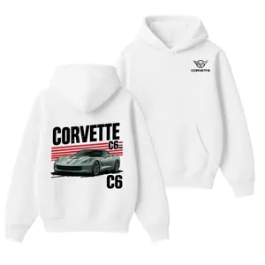 Corvette C6 Car Hoodie, Retro Chevrolet Graphic Pullover, Gift For Car Enthusiasts, Street Style