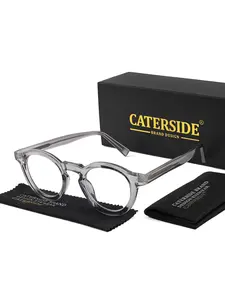 Clear Lens Eyeglasses, High Quality Eyewear, Fashion Round Frame Anti-blue Light Eyeglasses for Women & Men, Fashion Eyeglasses for Work, Daily Clothing Decor, for Student Daily Use