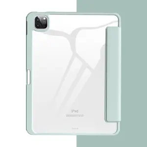 Solid Color Tablet Case with Pencil Holder, Shockproof Tablet Protective Cover, Tablet Accessories Compatible with iPad Mini 7th/6th Generation