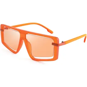 FEISEDY Retro Square Sunglasses Women Men Fashion Tinted Lens UV400 Protection Shades B2865