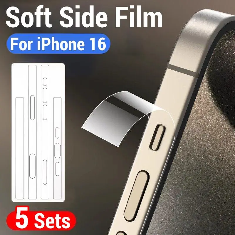 Side Hydrogel Film For iPhone 16 Pro Max 16Plus Border Frame Protective Sticker Anti-Scratch Full Cover Screen Protector Films