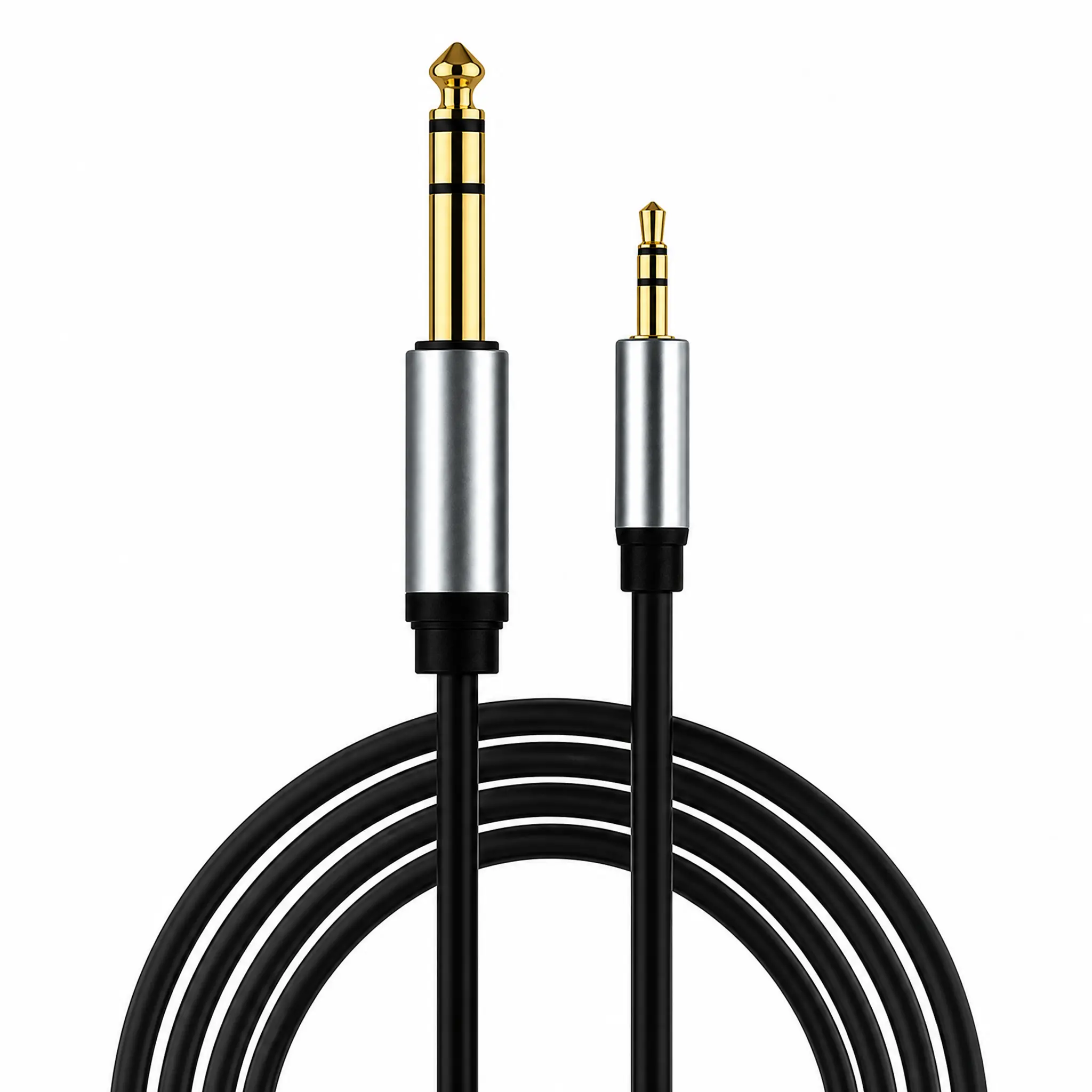3.5mm (1/8") Male to 6.35mm (1/4") TRS Stereo Audio Cable, Hi-Fi Aux Cord for Laptops, Home Audio Devices