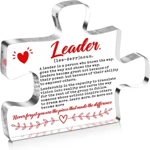 Thank You Gifts for Leader Boss, Leadership Gifts Engraved Acrylic Desk Decor Sign, Christmas Thanksgiving Principal Appreciation Gifts Goodbye Farewell Gifts for Boss Leader