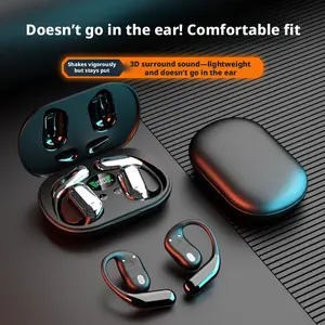 2026 Open Ear Bluetooth Headphones, LED Digital Display, DT5.0 Directional Sound, 13mm Dynamic Driver, 75H Playtime, Over-Ear Wireless Earbuds for Sports/Running