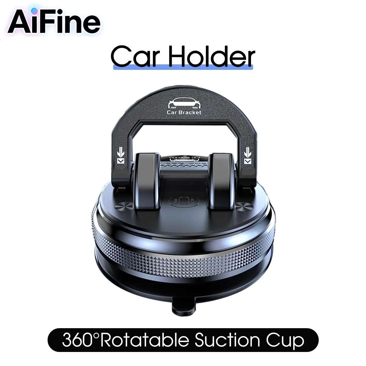 AiFine Nano-Grip Car Phone Mount – Dedicated Suction-Cup Navigation Holder for Dashboard (Vacuum Suction)