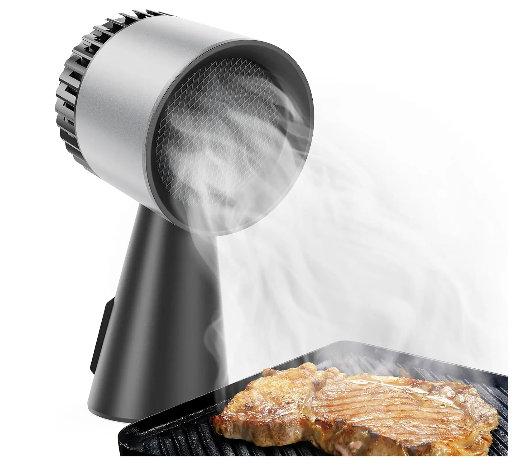 Portable Kitchen Range Hood, Desktop Exhaust Fan with Detachable Aluminum Grease Filter, Large Oil Collection Cup, Low Noise, 3-Speed Settings for Cooking, Indoor Hot Pot
