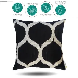 Canvello Luxury Black And White Pillows For Couch - 20x20 in