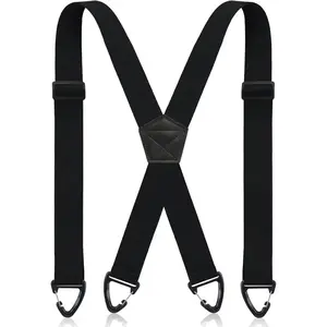 1.5" Hidden Suspenders for Men & Women | X-Back Invisible Undergarment Braces | Heavy Duty Under-Clothing Work Suspenders with Comfortable Elastic