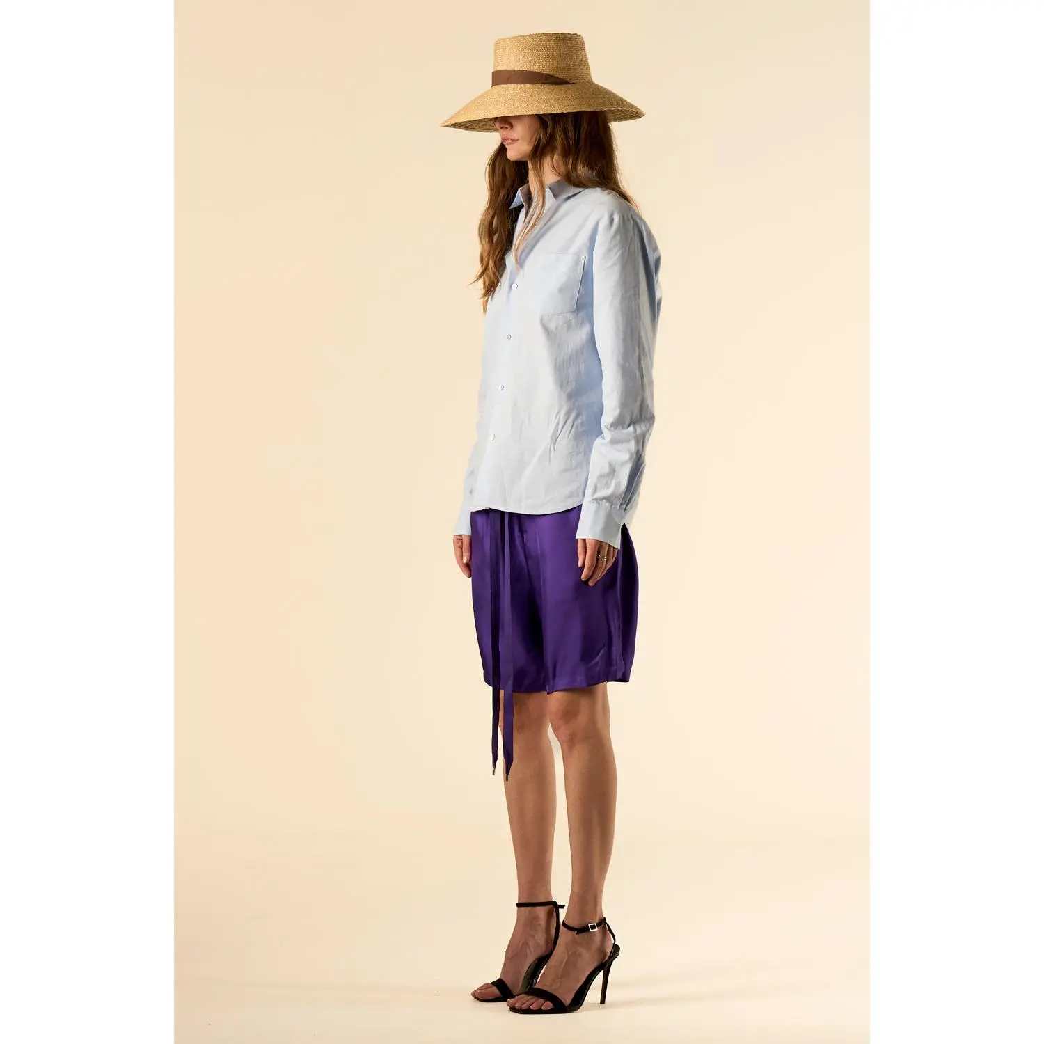 Basketball Silk Short Violet Woman