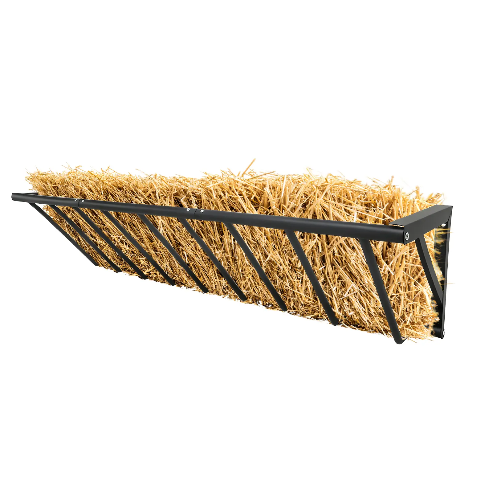 YJ-Garvee Heavy Duty 27/40/63 inch Wide Metal Hay Feeder Rack – Wall Mounted, No Waste, Large 16 Gallon Capacity – Slow Feeder Manger for Horses, Goats, Sheep, Cattle, Donkeys – Stable & Farm Animal Feeding Equipment, Indoor & Outdoor Use