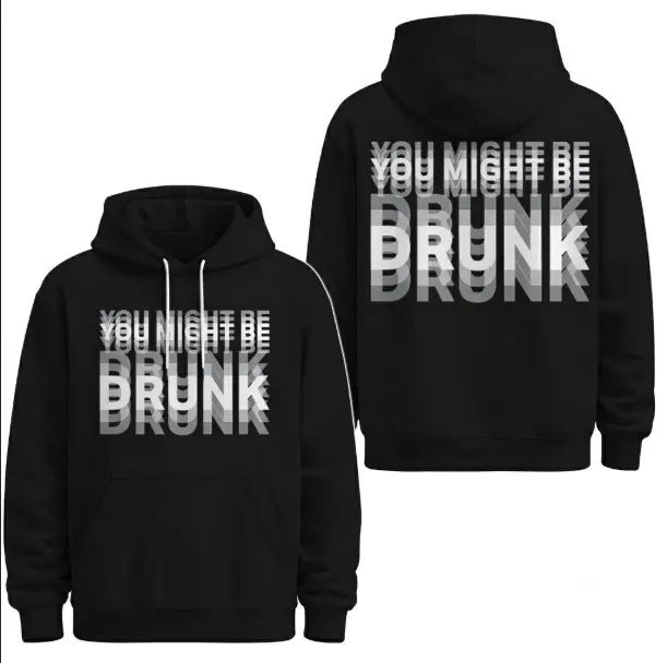 You Might Be Drunk Illusion Hoodie, Premium Heavyweight Cotton Pullover, Funny Party Top