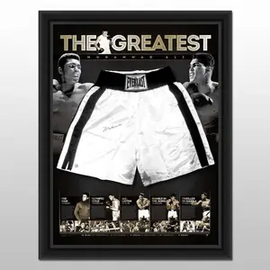 Boxing – Muhammad Ali – Signed and Trunks Poster