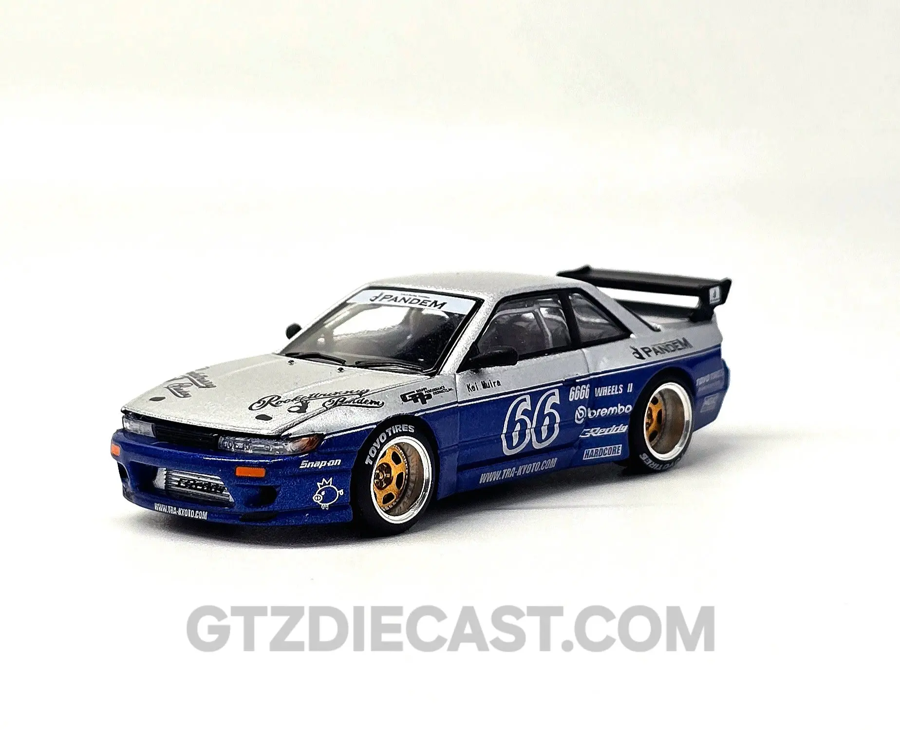 POPRACE 1/64 PANDEM SILVIA S13 MOONTECH BLUE PR640264