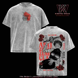 Maki Zenin Jujutsu Kaisen T-Shirt – Vintage Washed JJK Season 3 Inspired Tee, Anti Zenin Clan Anime Graphic Shirt, Oversized Soft Cotton, Anime Streetwear Apparel, Casual Unisex Top, Gift for JJK Fans