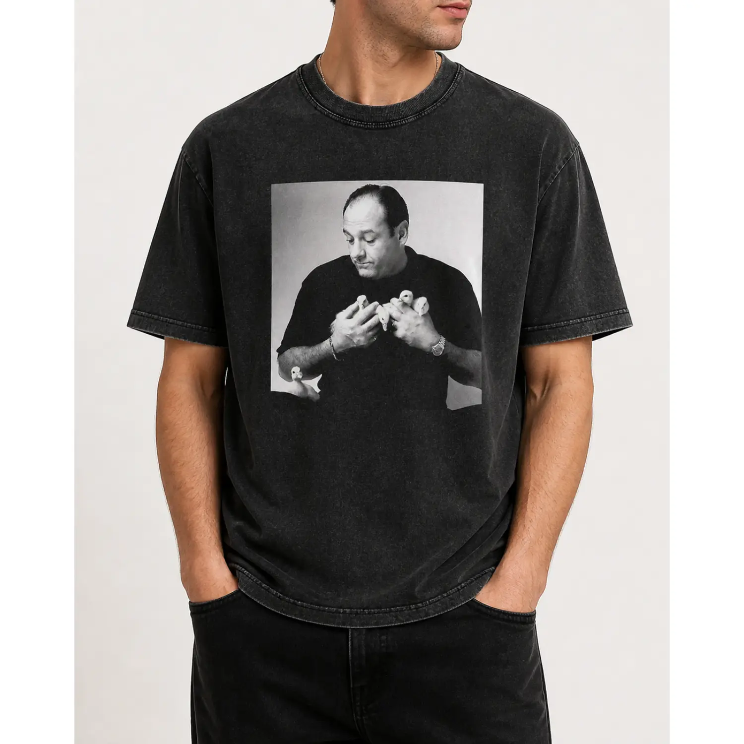 TONY SOPRANO Vintage Unisex Crew Neck T-Shirt, Regular Fit Cotton Casual Breathable Short Sleeve Top, Funny Streetwear Fashion for Men & Women Fabric Menswear