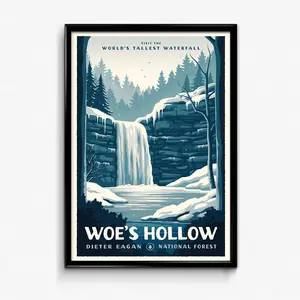 Woe's Hollow Severance Retro Travel Poster Wall Art Decor Gift
