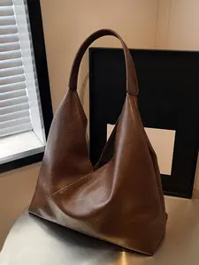Retro and simple handbags, casual and personalized underarm tote bags, fashionable and trendy shoulder bags, textured and stylish one-shoulder commuter bags, Pu Tote Satchel, suitable for commuting, shopping and other scenarios.