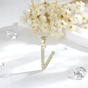 Initial "V" Pendant