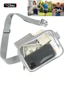 Clear Bag for Stadium Events, Black Clear Purses for Women Stadium Crossbody, Concert Bag for Game Day, Sports Event | for Stadium Events, Concert Bag, for Game Day, Sports Event, Casual Lightweight Bag, Casual Trendy Purse