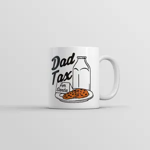 Dad Tax Cookies Mug Funny Sarcastic Christmas Graphic Novelty Coffee Cup - 11oz Funny Coffee Mugs Ceramic Printed Drinkware Cup
