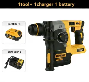 DEWALT DCH273 20V high Brushless Cordless Rotary Hammer 2.1J Impact Energy with 6.0Ah Battery Power  for Concrete Brick Stone Drill Compact Rotary Hammer with 360 Degree Auxiliary Handle and Stable Performance Hammer Drill drill tools Tilting Core Drill
