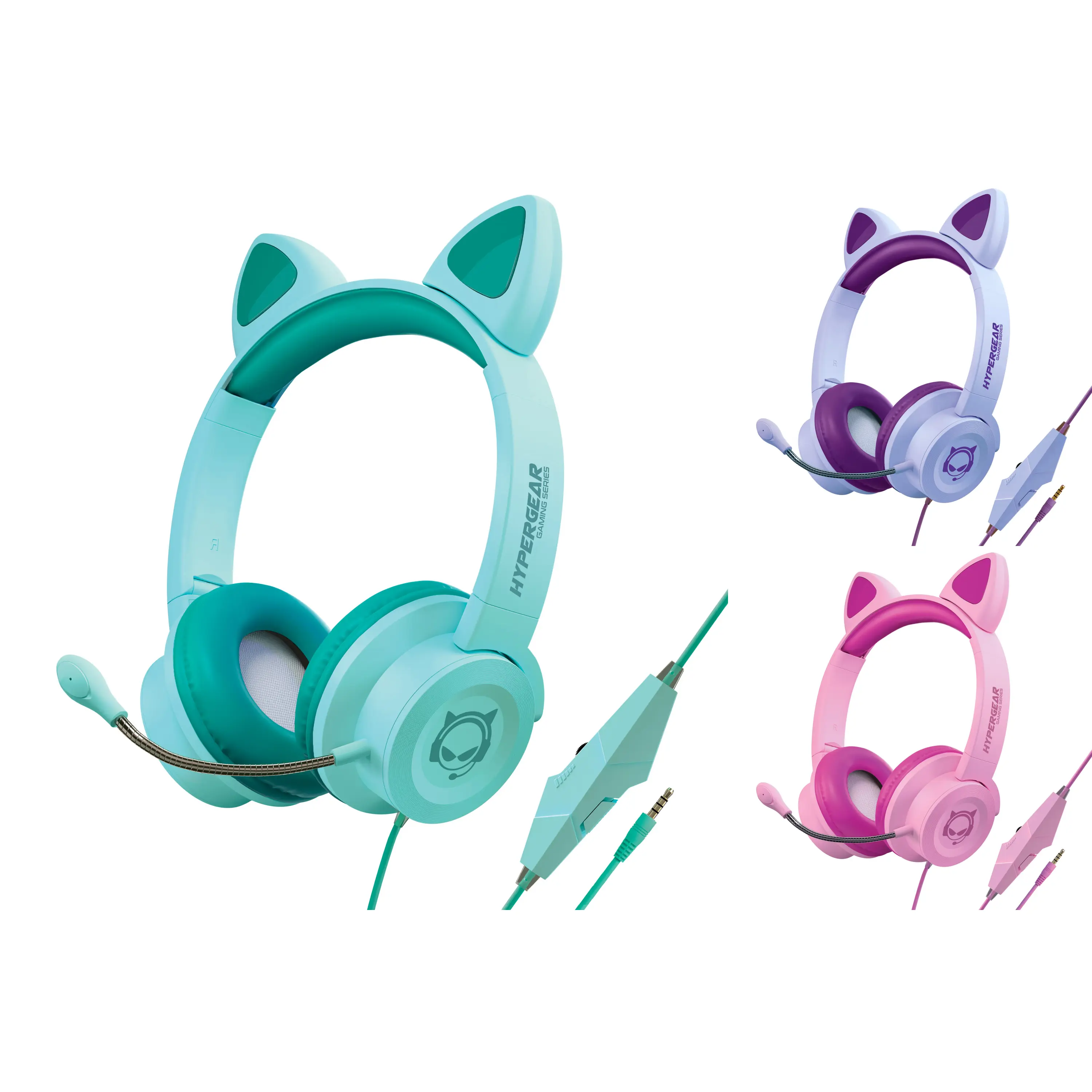 HyperGear Kombat Kitty Cat-Ear Gaming Headset + Detachable Mic @jaygo’$