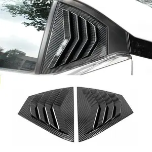 Rear Side Window Louvers Fits  Nissan Sentra 2020-2025 Rear Side Window Louvers Air Vent Scoop Shades Cover Blinds Exterior Accessories 2PCS(Carbon Black)