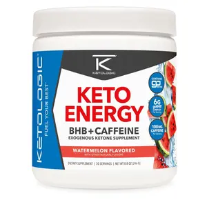 KetoLogic - KetoEnergy BHB Exogenous Ketones + Caffeine - Preworkout Drink with Electrolytes