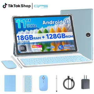 [SummerWins]  PEICHENG 11-inch Android 16.0 Tablet 18(4+14)GB RAM 128GB ROM 1TB Expandable 2.2GHz Octa-core 1280x800 IPS Touchscreen WiFi6 5G & Bluetooth 5.0 with Keyboard/Mouse/new Stylus Bundle , Wireless,Foldable, FathersDayGift summerwins