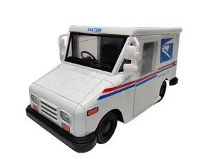 KINSMART 5" Scale USPS LLV Truck Collection Diecast Car 1:36 Scale Pull Back Action Openable Doors White Metal & Plastic Officially Licensed Model