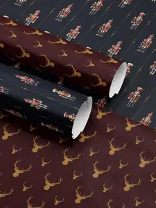 Nutcracker Wrapping Paper Holiday Gift Wrap Nutcracker Gift Wrap Elegant Christmas Gift Wrap Christmas Wrapping Paper Seasonal Gift Wrap