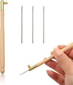 Tambour Embroidery Hook  Kit Beading Tool with 3  for Beaded Designs Beadwork Sequin Crafting and Frame Work Complete Tambour Beading Kit for Beginners and Professionals