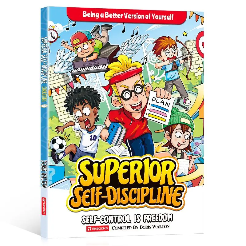 TIKBOOKS QJ Self-Discipline Comic Book - Child-Focused School Years Guide with Actionable Comic Strategies, Real Solutions to Defeat Procrastination, Manage Emotions, Balance Screen Time, Build Confidence, Master Time