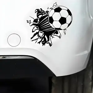 Creative Soccer Ball Pattern Car Sticker, Car Exterior Decorative Sticker, Universal Car Decals for Car, Laptop, Refrigerator, Luggage, Plastic Surface
