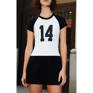 John Galt Women's Bella 14 Ribbed Raglan T-Shirt - Multicolor