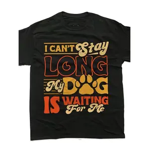 180 grams of pure printed T-shirt, including fun dog patterns, suitable for Valentine's Day, Christmas, Father's Day gifts and Christmas clothing design, loose version is suitable for holiday celebrations, plus size