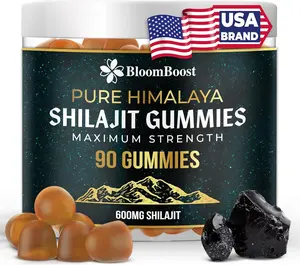 Shilajit Gummies - Sugar-Free Himalayan Organic Supplement | 600mg Shilajit, 90 Gummies for Energy & Wellness
