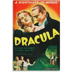 Bela Lugosi Dracula Vintage Horror Movie Poster Home Wall Canvas Print Decor Art Canvas Painting Posters And Prints Wall Art Pictures for Living Room Bedroom Decor Framed-unframed