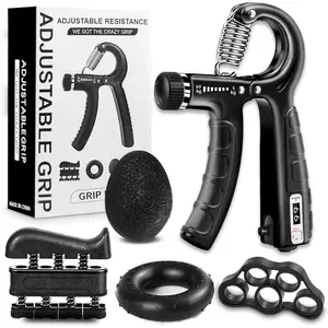 Hand Grip Strengthener Kit, 5-in-1 Adjustable Forearm Exerciser for Athletes and Men, Ideal for Fitness & Strength Training