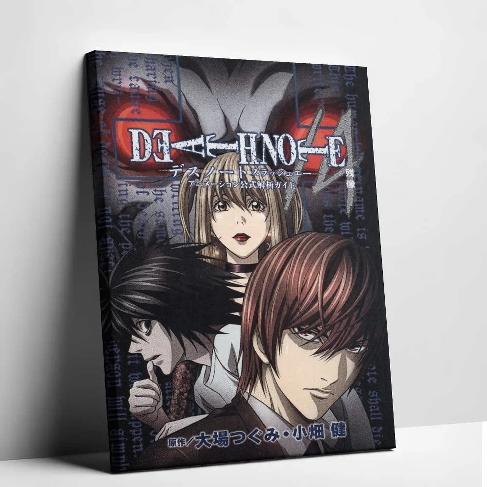 Death Note Inspired Canvas Painting Light Yagami L Misa Amane Anime Poster Prints Shonen Manga Detective Notebook Cover Graphics Artwork Living  Garage Man Cave Decor Picture  Backdrop, Wall, Room Accessories