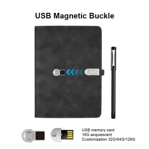 Configuration Smart High-end Pen Planner A5 Loose-leaf USB Flash Drive Notebook Beauty Color Leather Notebook Wireless Charging Diary Power Bank Memo Notebook