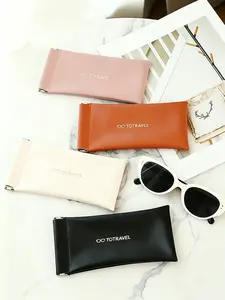 2pcs Automatic Closing Portable Glasses Bag, Sunglasses Storage Bag Automatic Closure end Glasses Box Buckle Fashion Portable Versatile Casual Glasses Bag Portable - Ideal for Travel and Daily Use