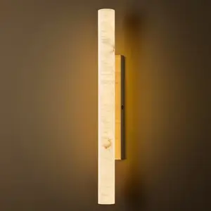Dimmable LED Wall Mounted Wall Alabaster Sconce with Alabaster Shade