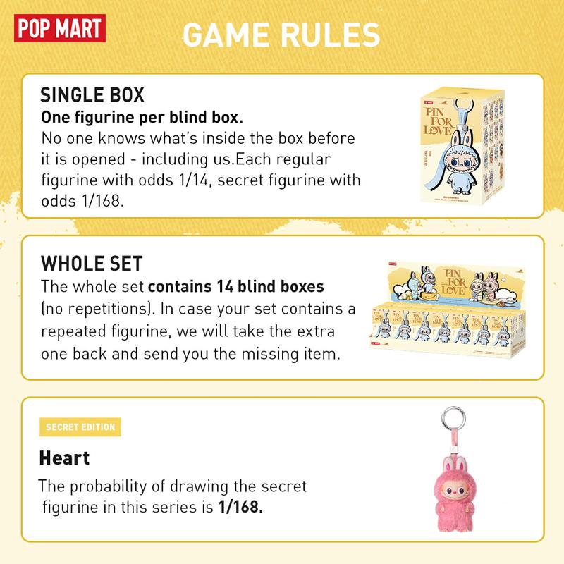 POP MART THE MONSTER Pin for Love Series - Vinyl Plush Pendant blind box (A-M) POP MART THE MONSTER Pin for Love Series - Vinyl Plush Pendant blind box (A-M)