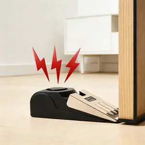 120-decibel Alarm Door Stopper (2-Pack) — Ideal for travel, homes, apartments, dormitories, and hotels; a security alarm designed specifically for women and children