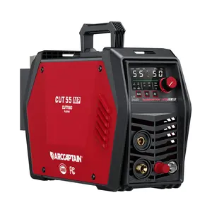 ARCCAPTAIN iControl [Non-HF] Plasma Cutter CUT55 MP with APP Control, 55Amp Blowback Pilot Arc, 120V/240V, Upgraded LED Display, Grid Cutting, Rust Removal, Plasma Gouging, Pressure Detection